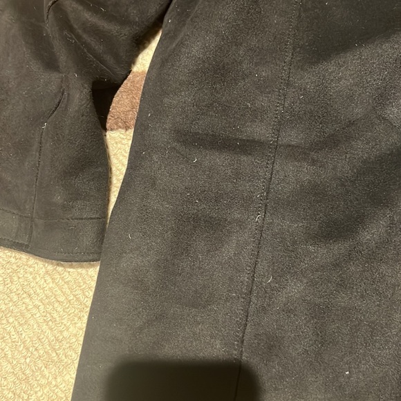 Zara faux suede tie front jacket. Size L - Picture 6 of 6